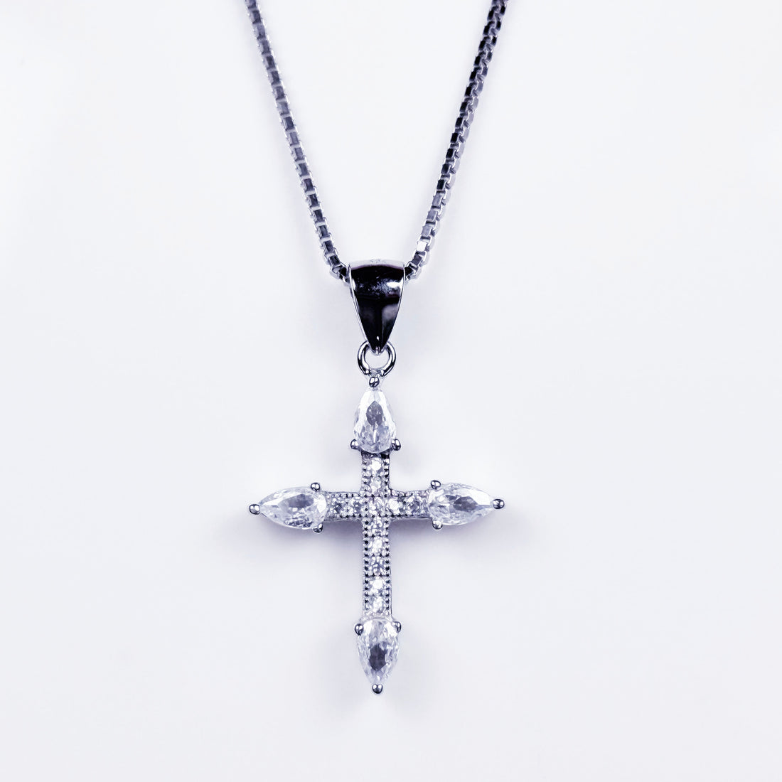 iced out cross sign pendant without chain