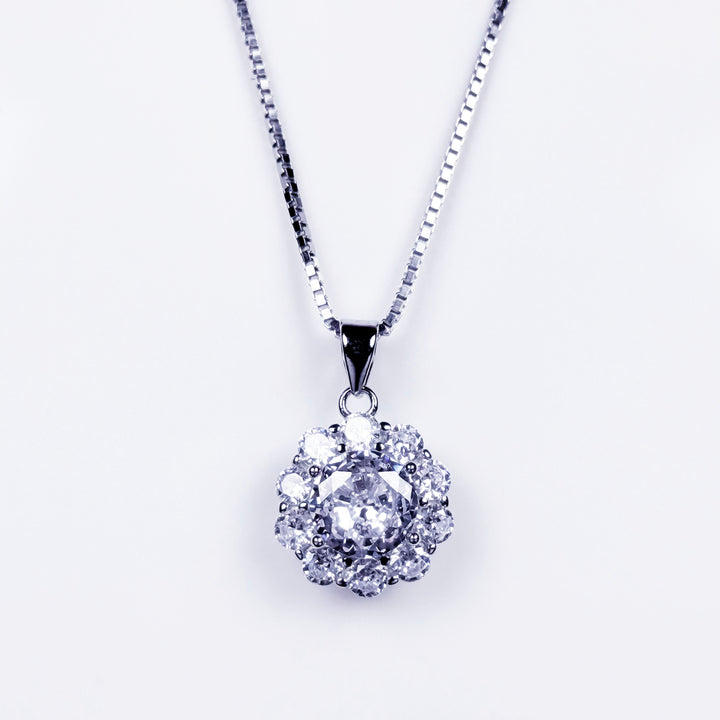 stone in flower pendant without chain