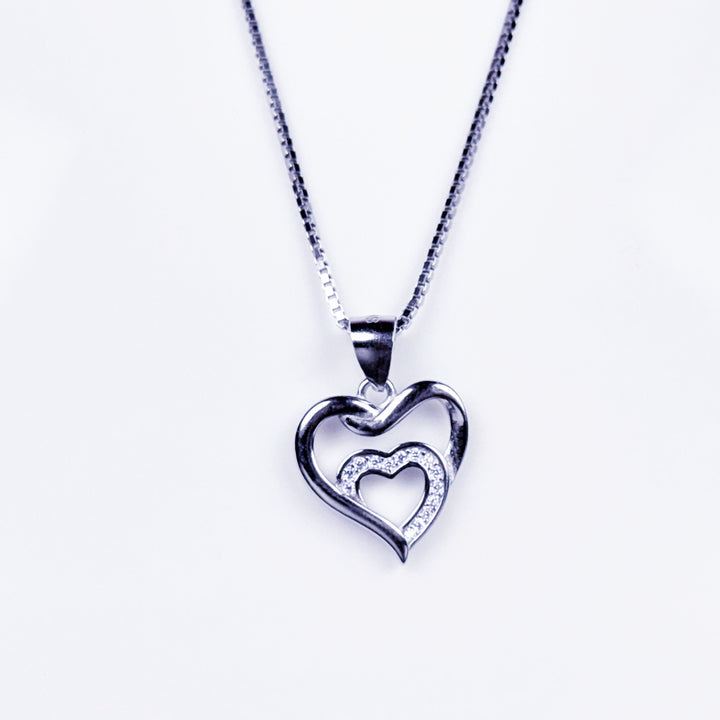 heart in heart pendant without chain