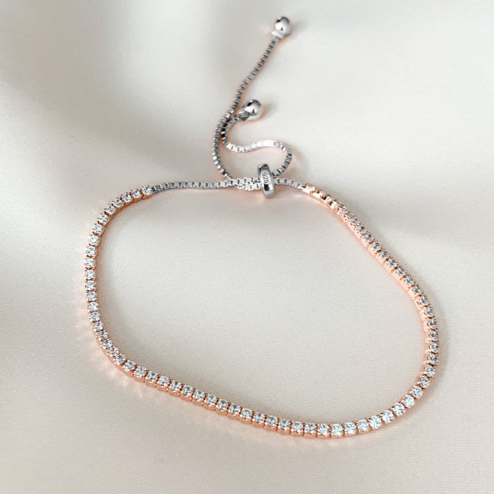 Rose gold american diamonds bracelet