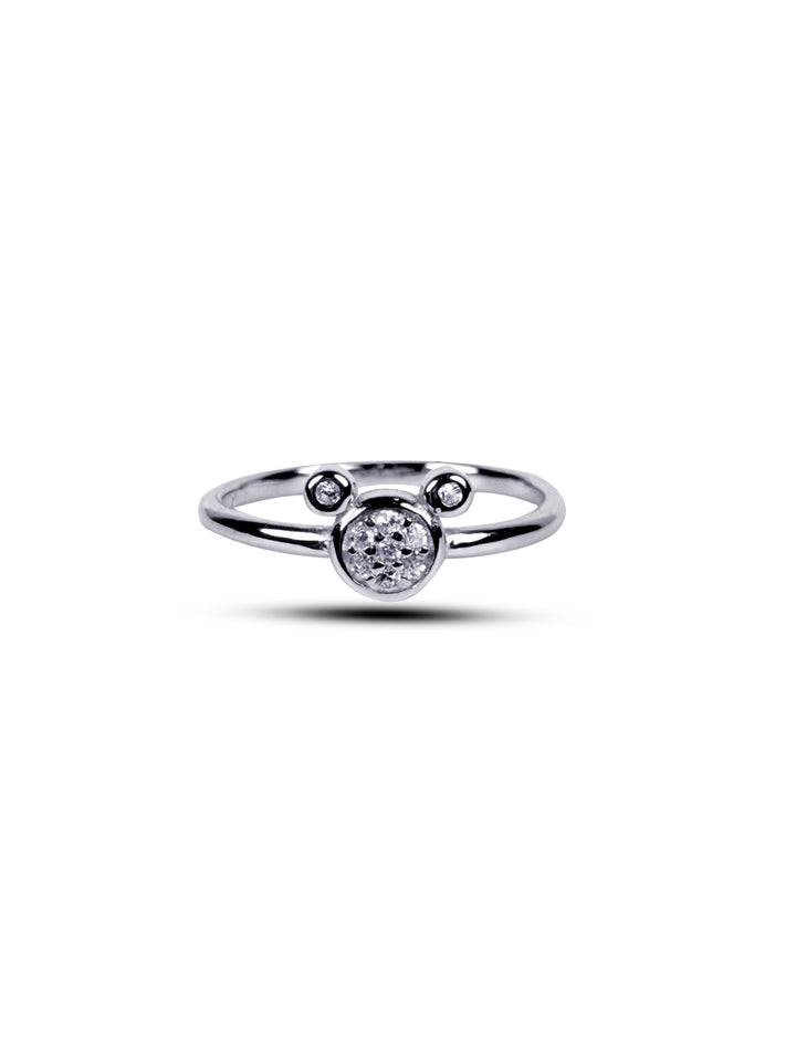 Silver teddy ring