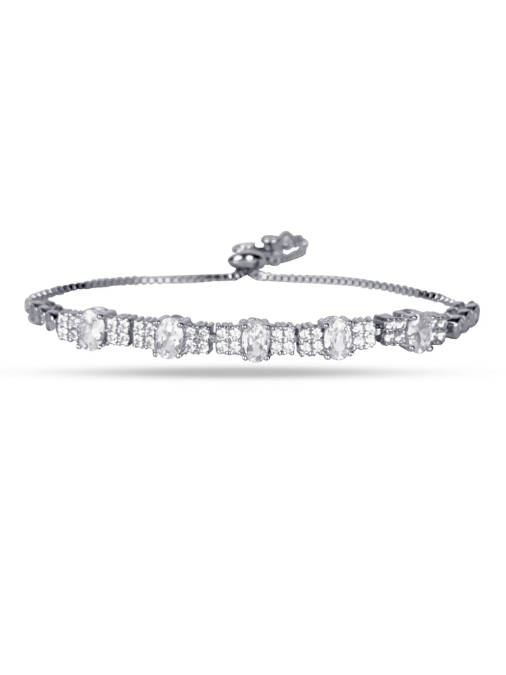 Silver adjustable cuban bracelet