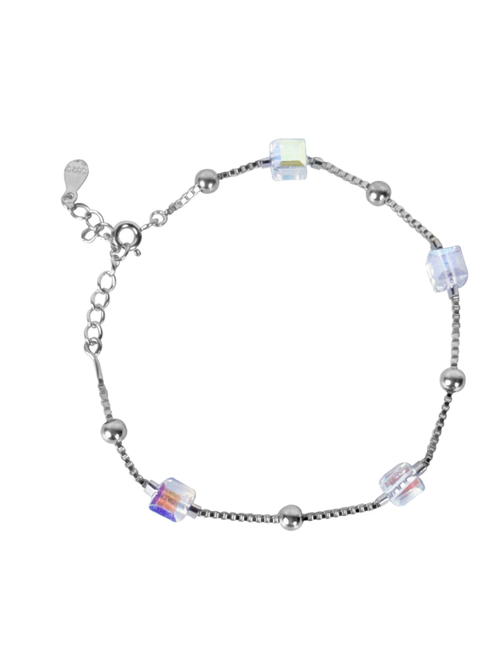 Silver square cuban bracelet