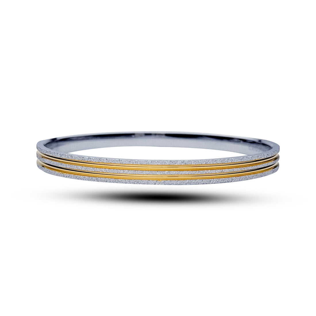 Two gold lining silver kada