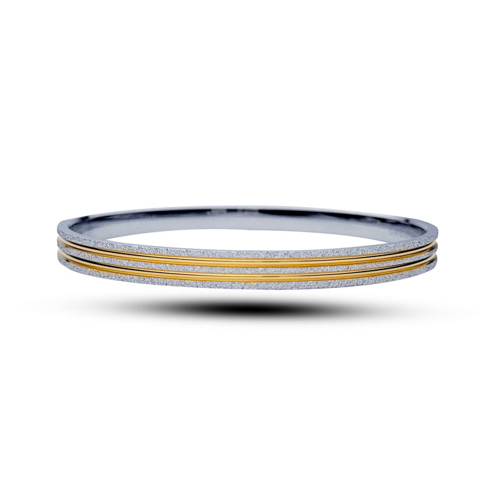 Two gold lining silver kada
