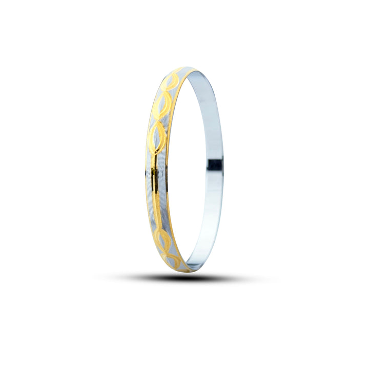 Gold plated three leaf design kada
