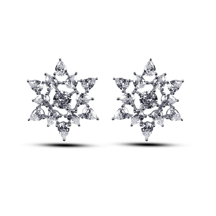 Iced out star shape earrings