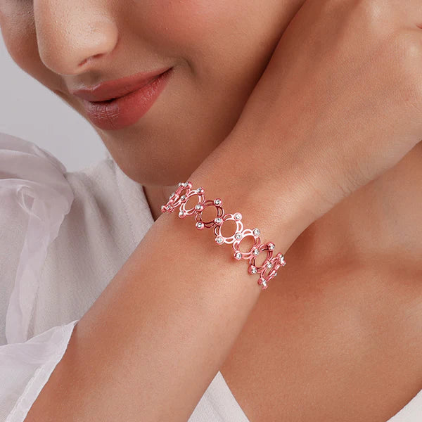 Rose gold 2-in-1 bracelet in ring