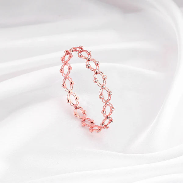 Rose gold 2-in-1 bracelet in ring