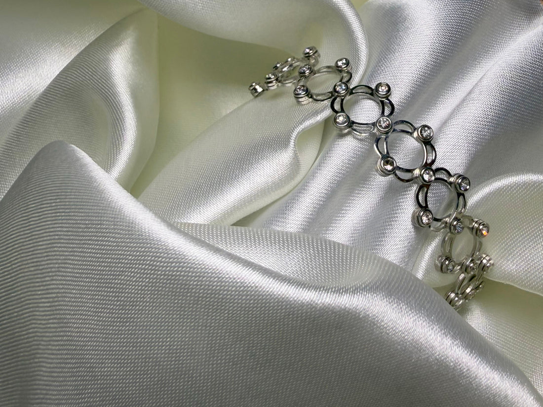 Silver 2-in-1 bracelet in ring