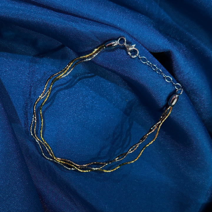 Silver slim chain bracelet