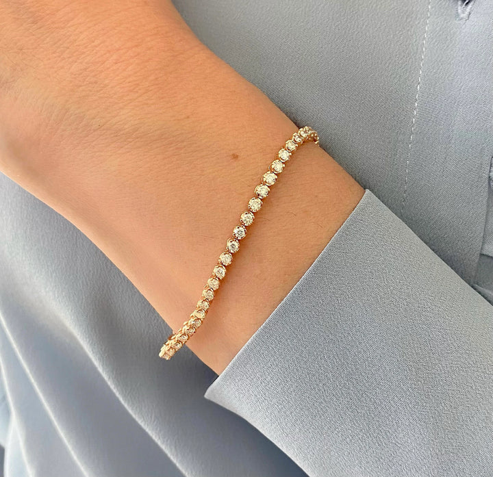 Rose gold american diamonds bracelet