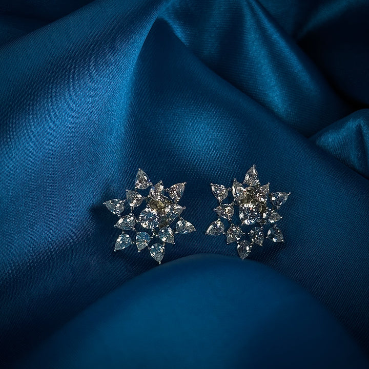 Iced out star shape earrings
