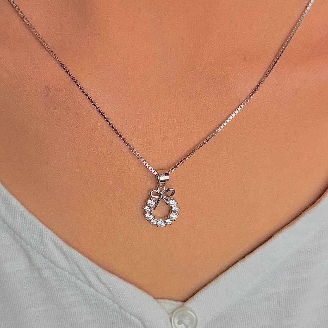 Silver xmas pendant without chain