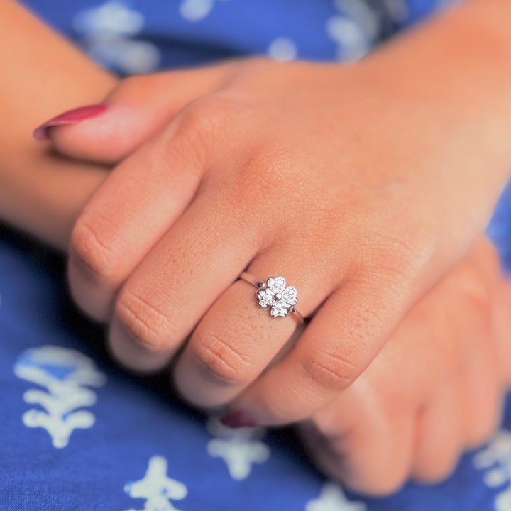 iced out flower ring