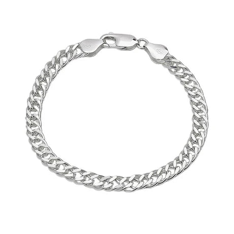 Silver classic link chain bracelet