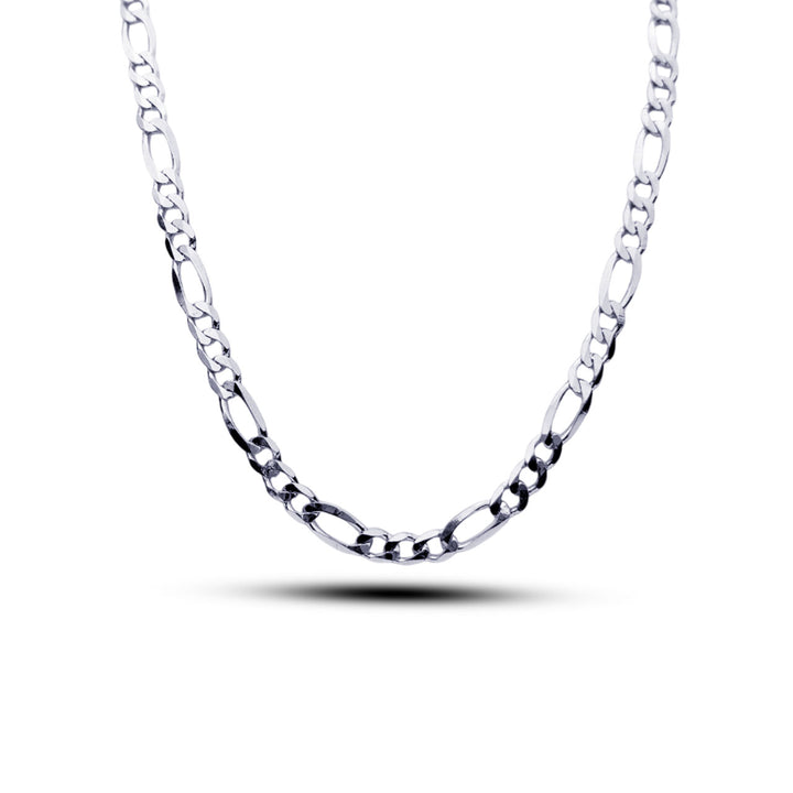Silver large interlock chain