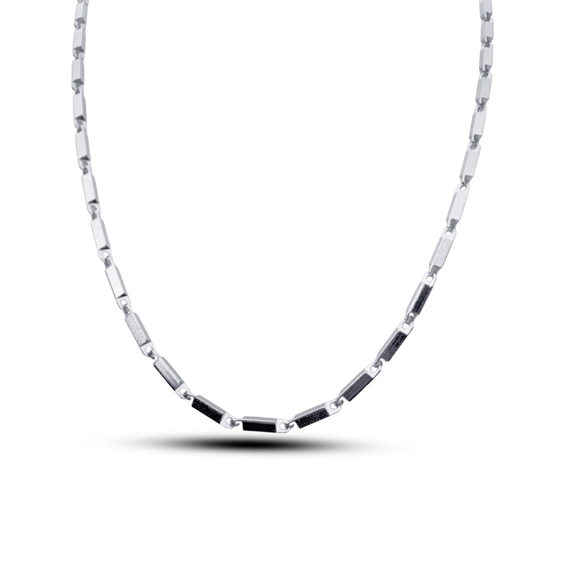Silver 3D box chain