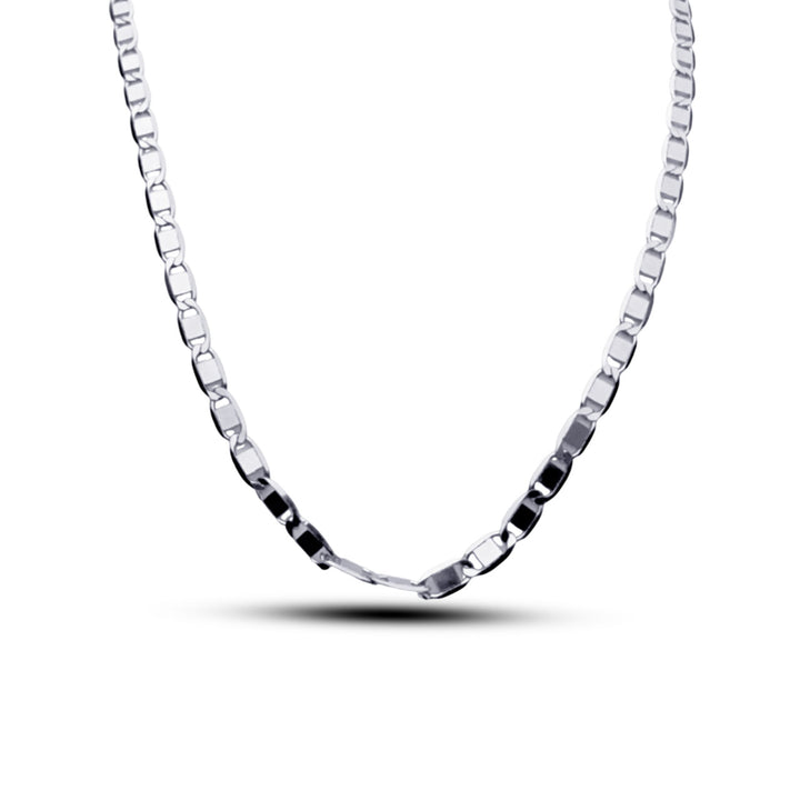 Silver flat box style chain
